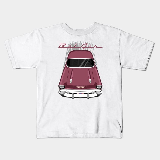 Chevrolet Bel Air 1957 - dusk plum Kids T-Shirt by V8social